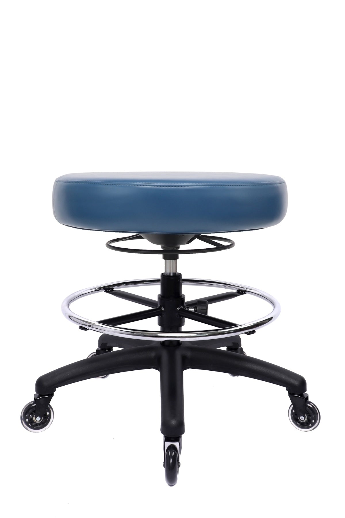 PRS-R0818: MEDIUM TABLE (20"-28" Seat Height) 360 Degree Adjustable Round Stool-With Footring