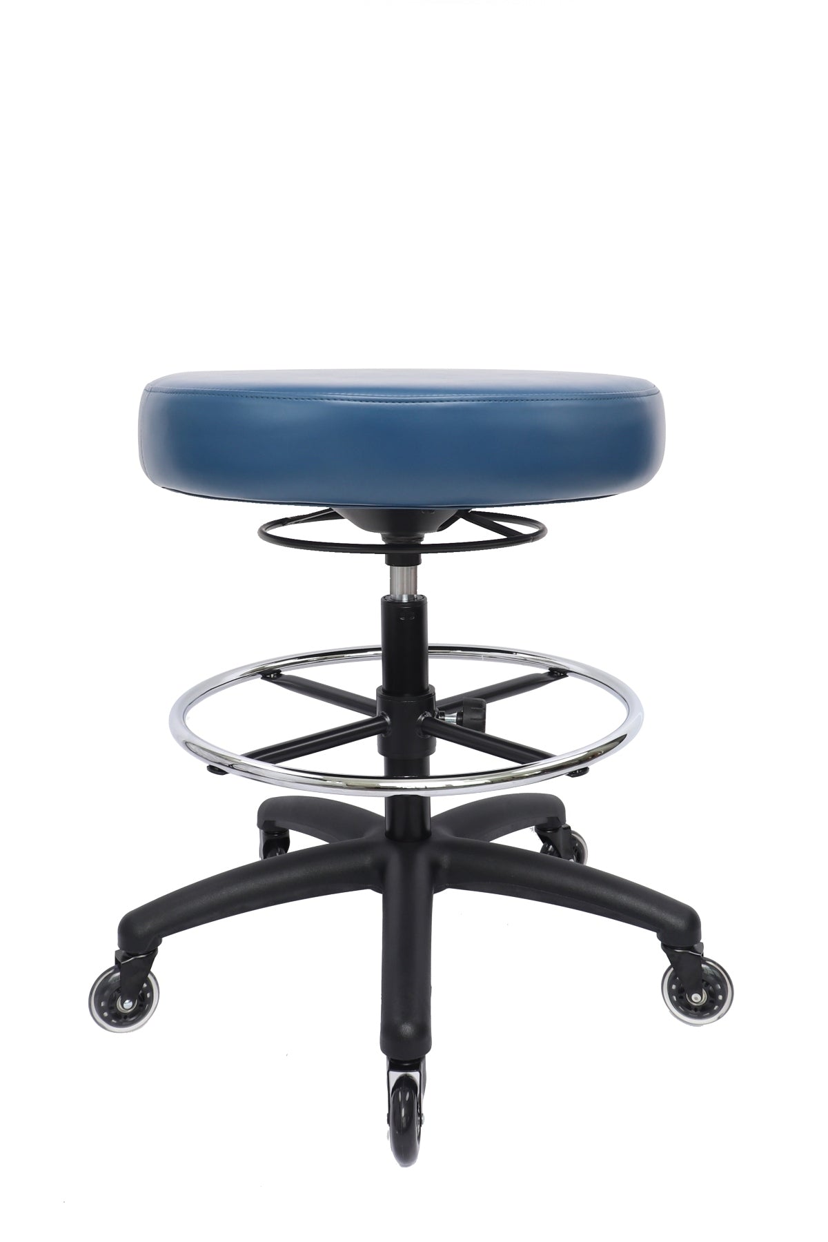 PRS-R1018: TALL TABLE (24"-34" Seat Height) 360 Degree Adjustable Round Stool-With Footring