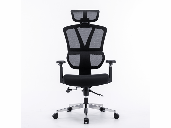 CMHY-003N Ergonomic High Back Mesh Office Chair, 3D Armrest, Adjustable Headrest, Variable Tilt - Standard Nylon Casters