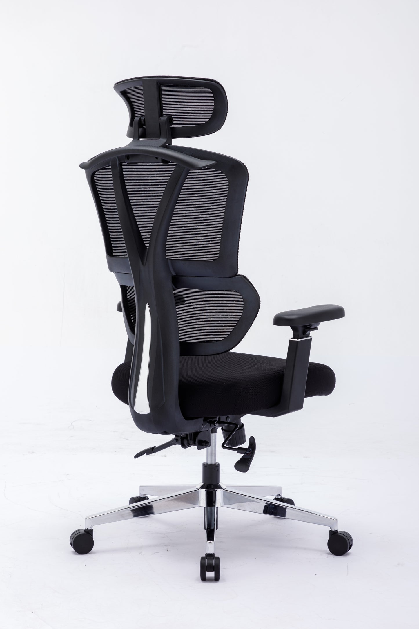 CMHY-003N Ergonomic High Back Mesh Office Chair, 3D Armrest, Adjustable Headrest, Variable Tilt - Standard Nylon Casters
