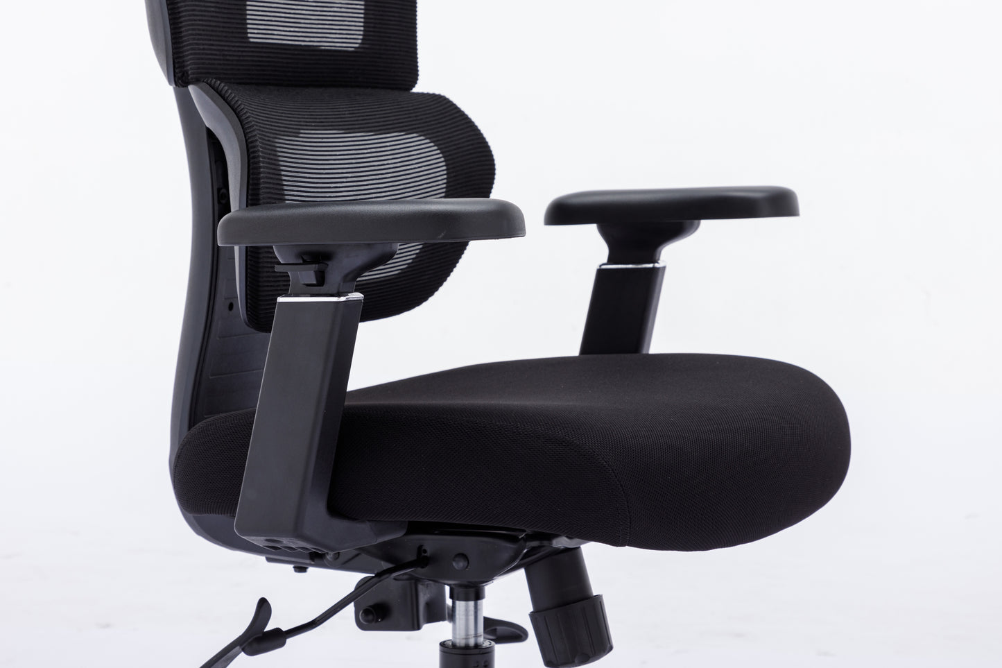 CMHY-003N Ergonomic High Back Mesh Office Chair, 3D Armrest, Adjustable Headrest, Variable Tilt - Standard Nylon Casters