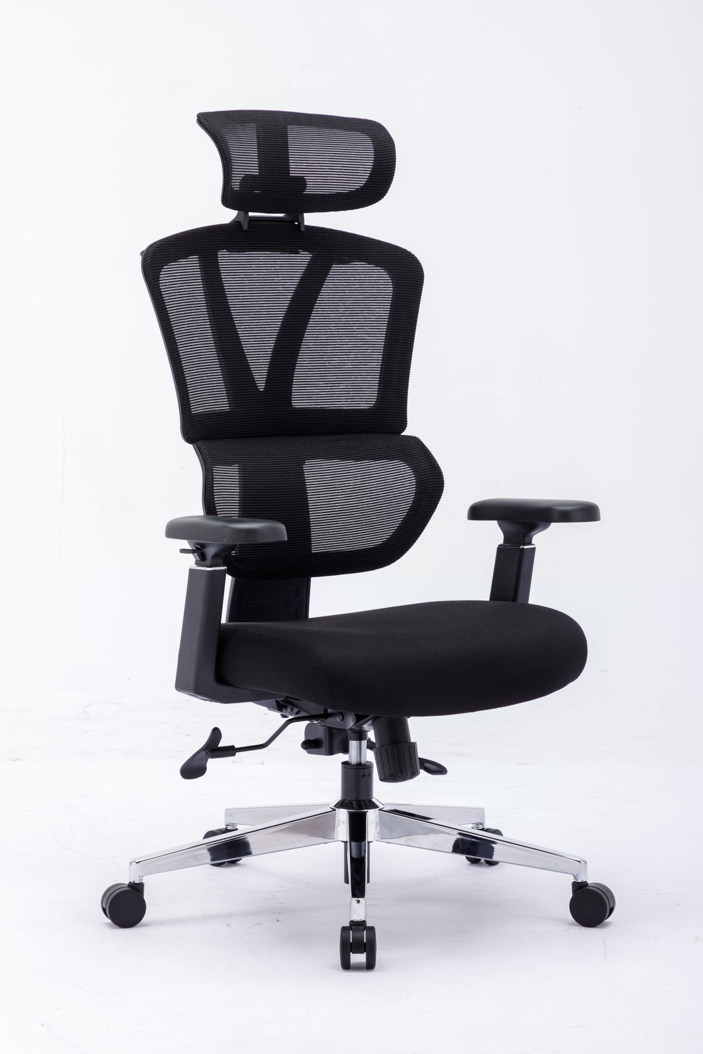 CMHY-003N Ergonomic High Back Mesh Office Chair, 3D Armrest, Adjustable Headrest, Variable Tilt - Standard Nylon Casters