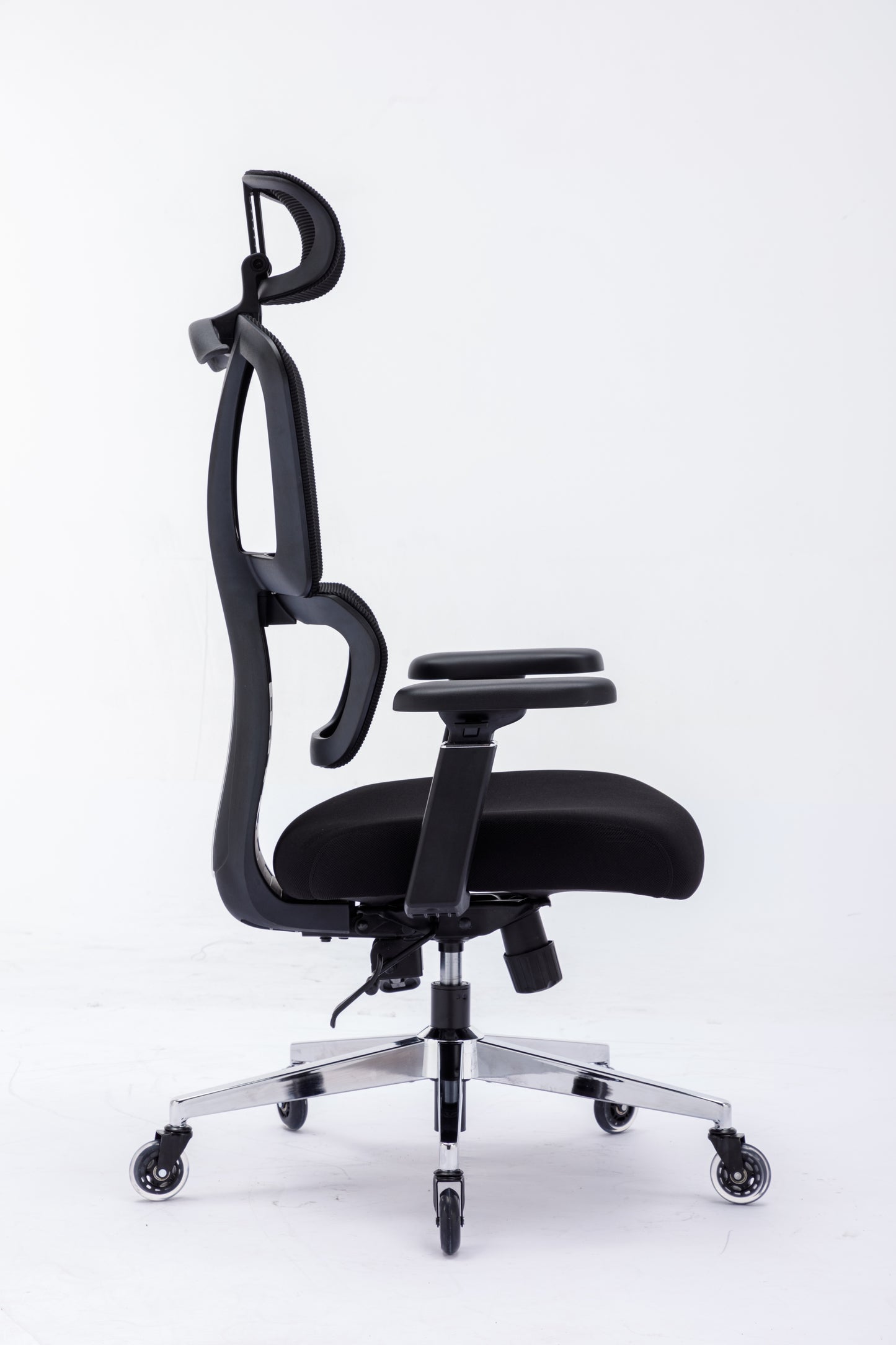 CMHY-003R Ergonomic High Back Mesh Office Chair, 3D Armrest, Adjustable Headrest, Variable Tilt - Rollerblade Casters