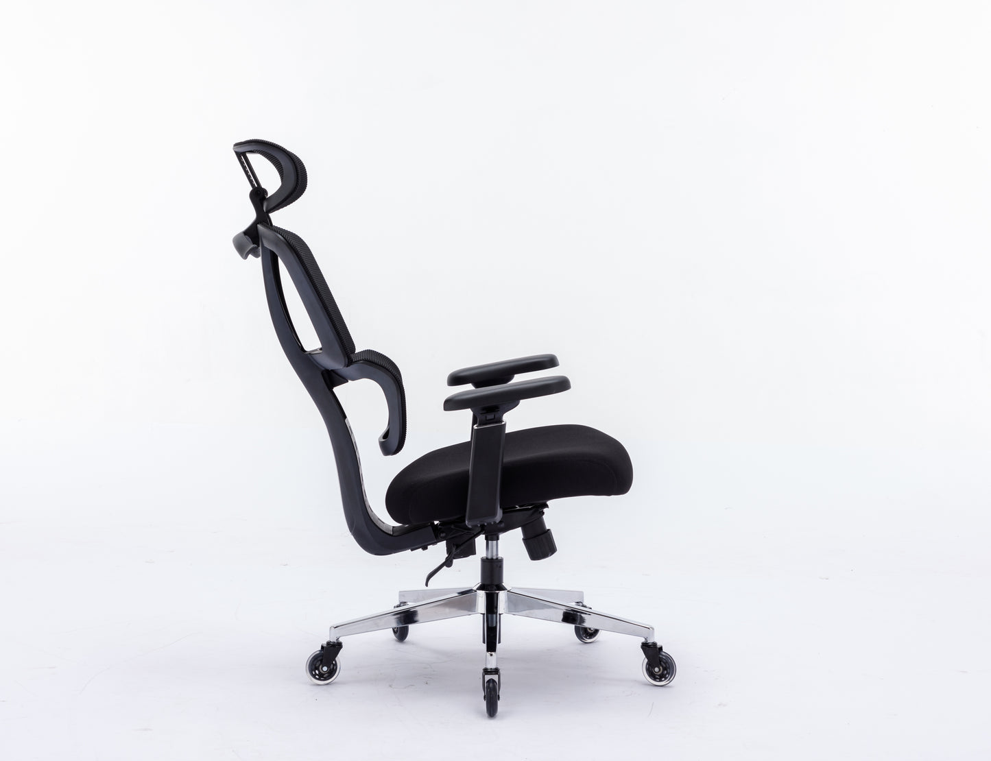 CMHY-003R Ergonomic High Back Mesh Office Chair, 3D Armrest, Adjustable Headrest, Variable Tilt - Rollerblade Casters