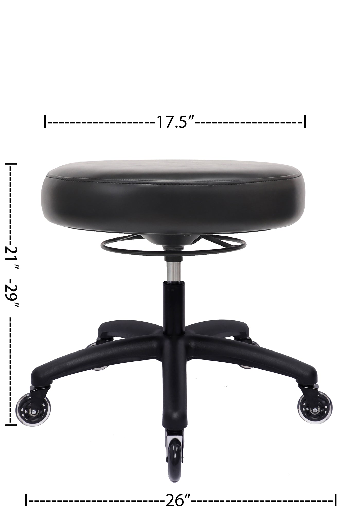 PRS-R0800: MEDIUM DESK (20"-28" Seat Height) 360 Degree Adjustable Round Stool