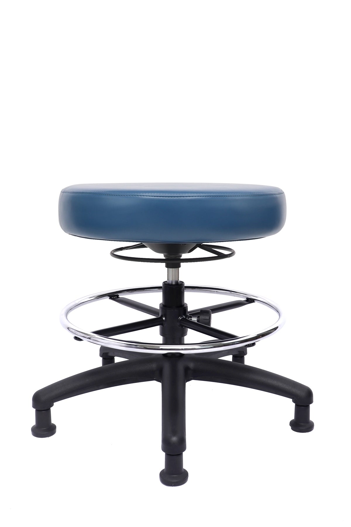 PRS-R0818: MEDIUM TABLE (20"-28" Seat Height) 360 Degree Adjustable Round Stool-With Footring