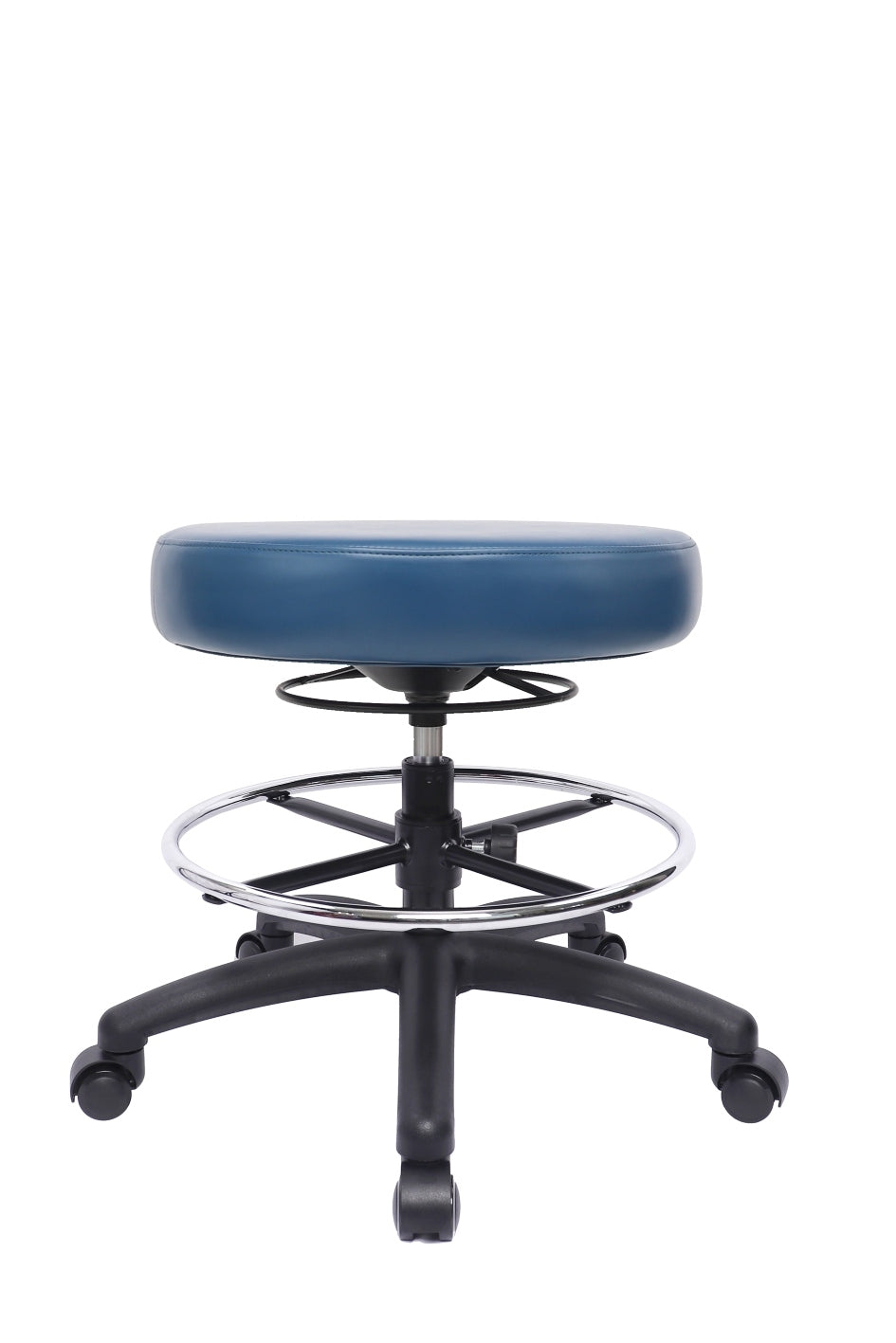 PRS-R0818: MEDIUM TABLE (20"-28" Seat Height) 360 Degree Adjustable Round Stool-With Footring