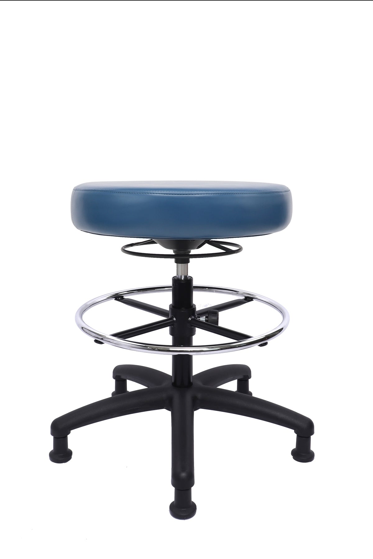 PRS-R1018: TALL TABLE (24"-34" Seat Height) 360 Degree Adjustable Round Stool-With Footring