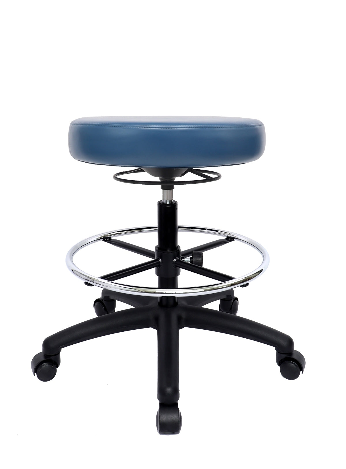 PRS-R1018: TALL TABLE (24"-34" Seat Height) 360 Degree Adjustable Round Stool-With Footring