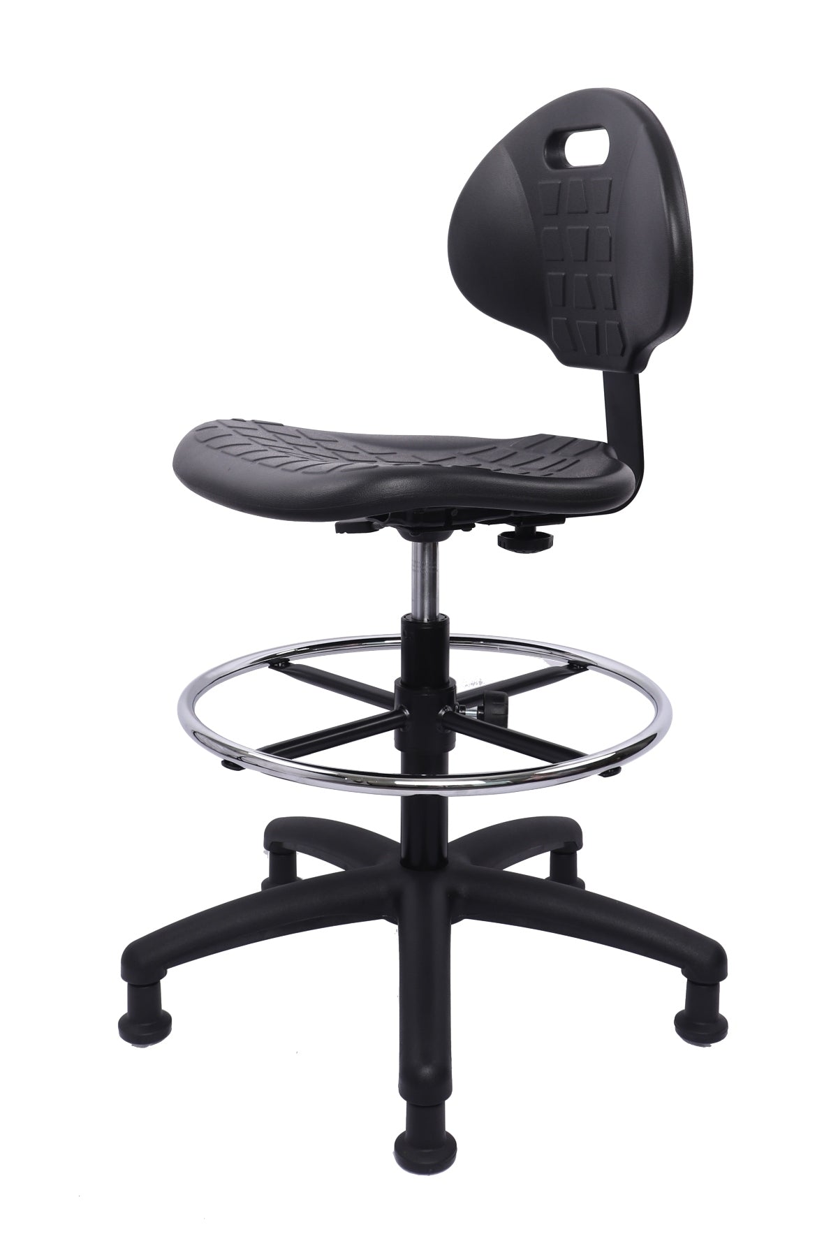 CMPU-HD-11020: TALL TABLE (23"-33" Seat Height) Deluxe Polyurethane Drafting Stool with Heavy Duty Footring