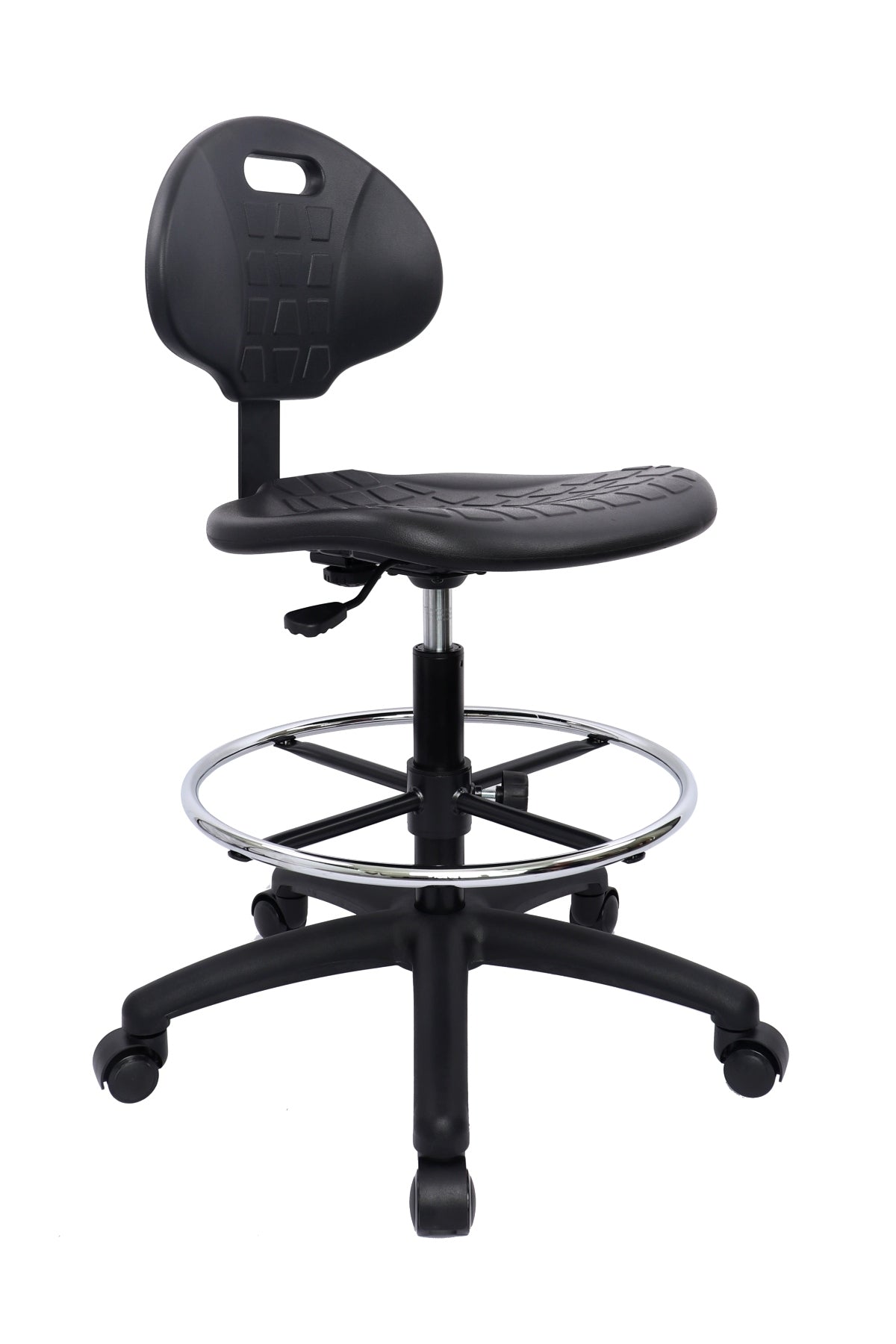 CMPU-HD-11020: TALL TABLE (23"-33" Seat Height) Deluxe Polyurethane Drafting Stool with Heavy Duty Footring