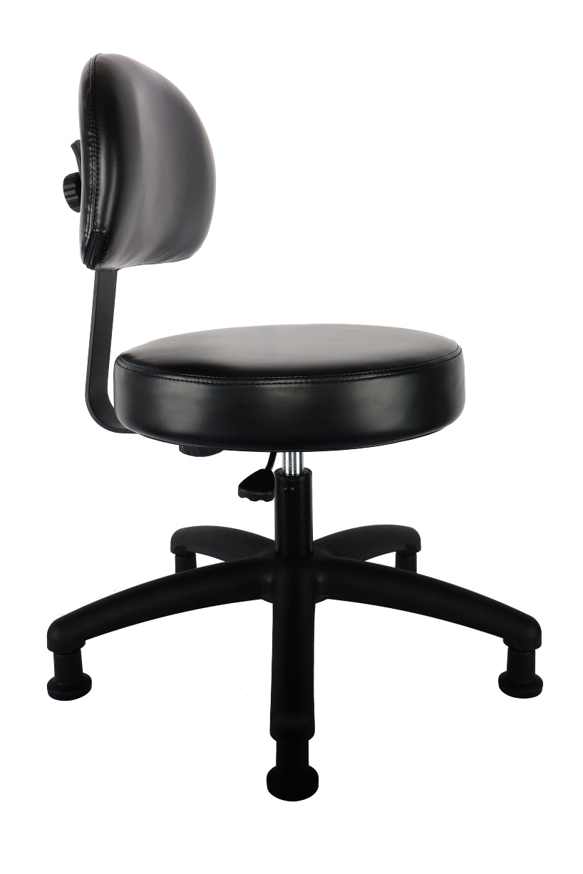PRS-10500: LOW DESK (17"-22" Seat Height) Adjustable Round Chair With Back